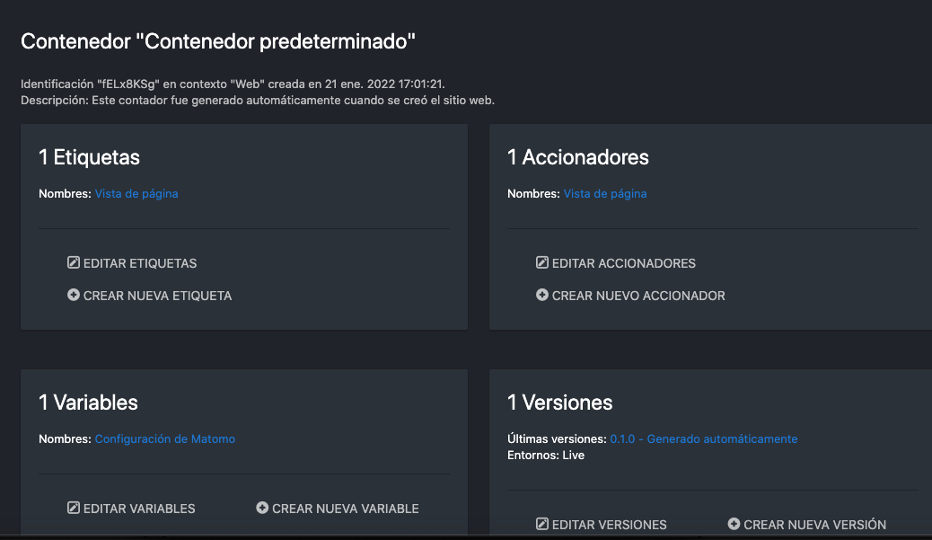 Administrar contenedor